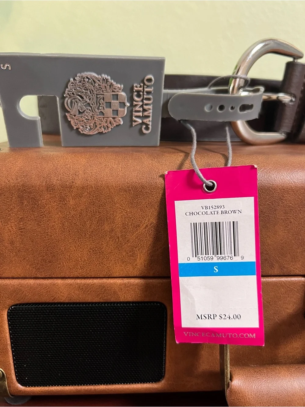 New Vince Camuto Chocolate Brown Belt Size Small